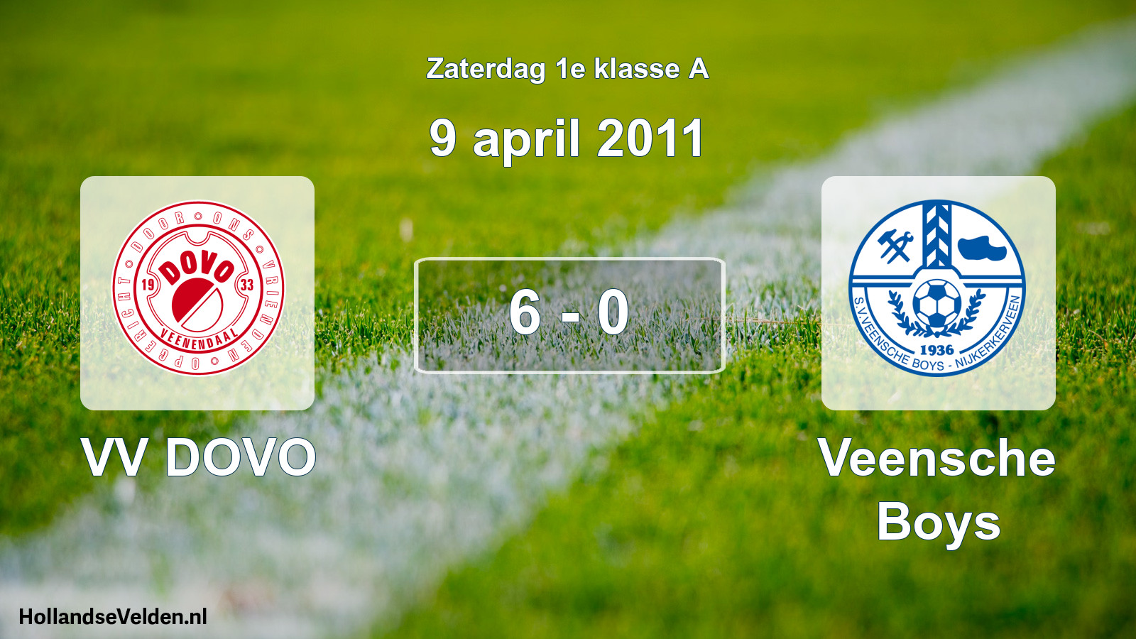 Total number of matches played: VV DOVO - Veensche Boys 6 - 0 (9 April 2011)