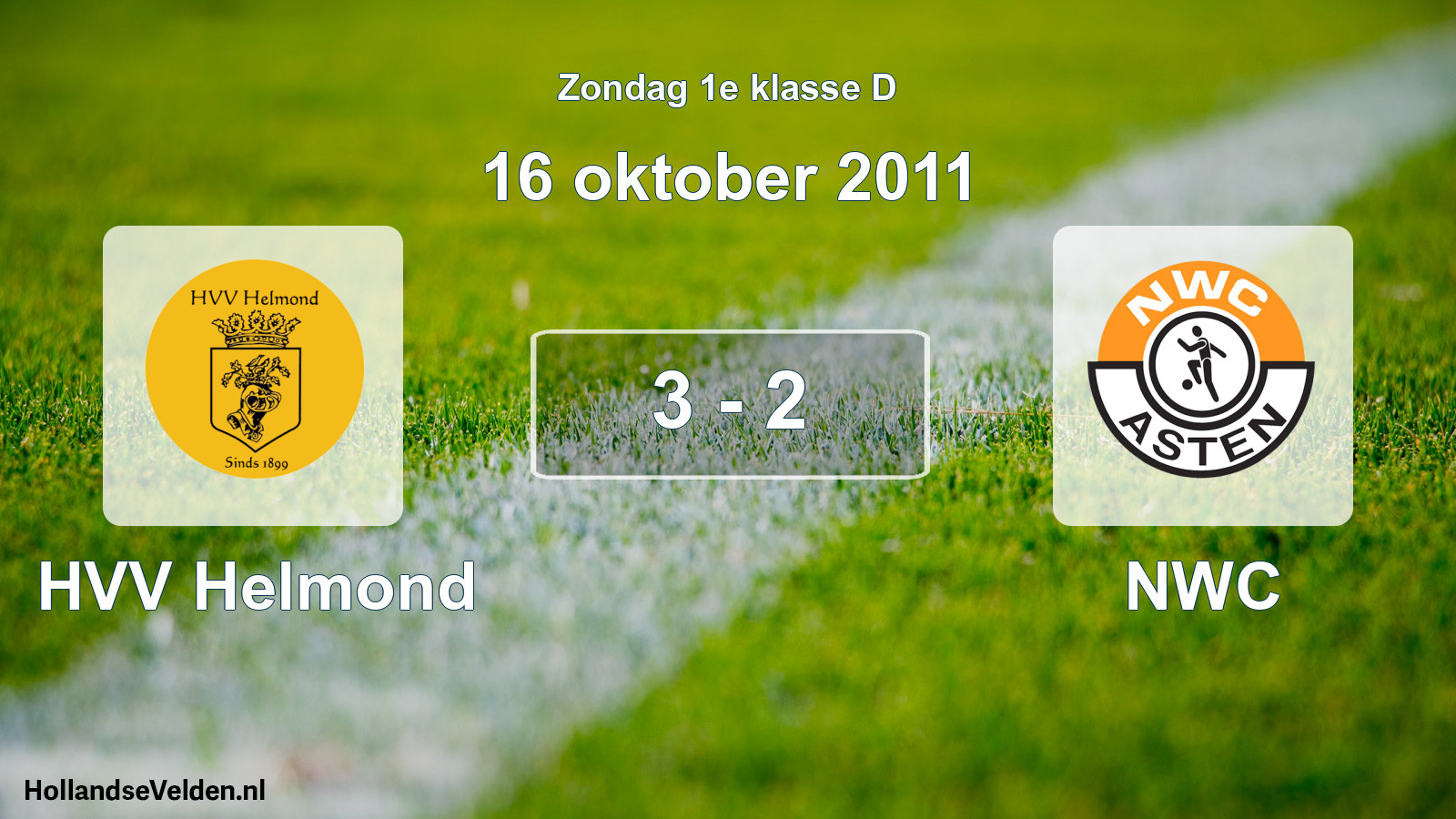 Total number of matches played: HVV Helmond - NWC 3 - 2 (16 October 2011)
