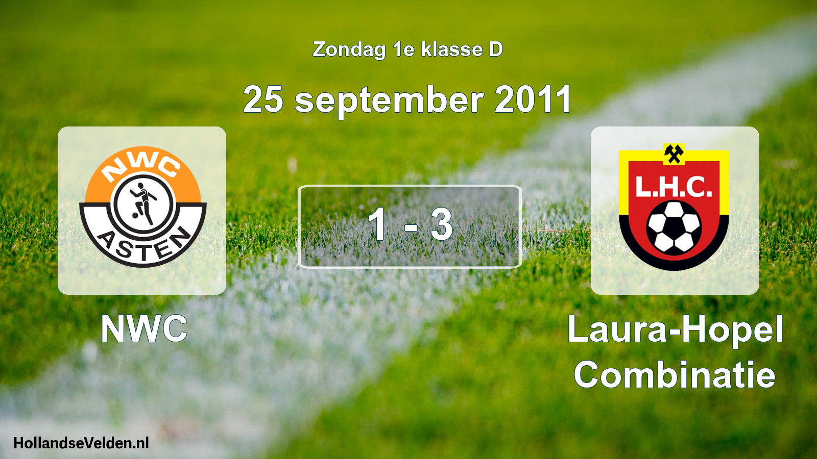 Total number of matches played: NWC - Laura-Hopel Combinatie 1 - 3 (25 September 2011)