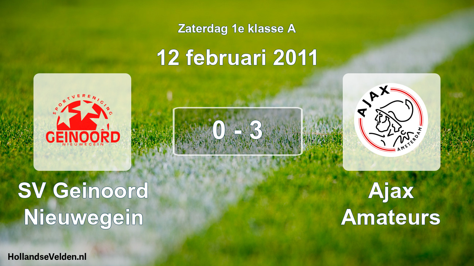 Total number of matches played: SV Geinoord Nieuwegein - Ajax Amateurs 0 - 3 (12 February 2011)