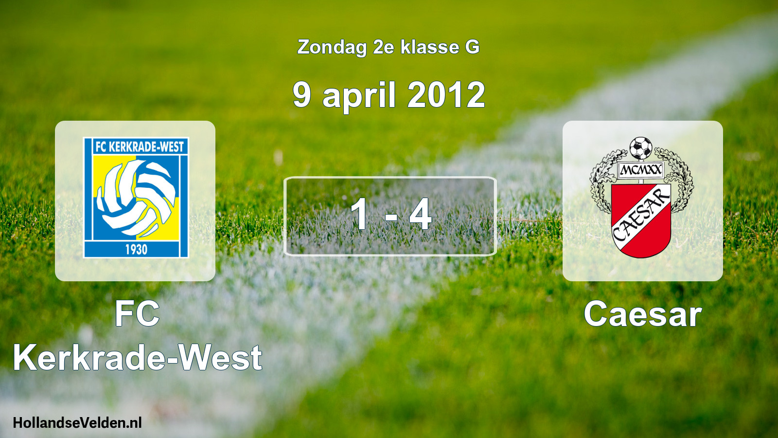 Total number of matches played: FC Kerkrade-West - Caesar 1 - 4 (9 April 2012)