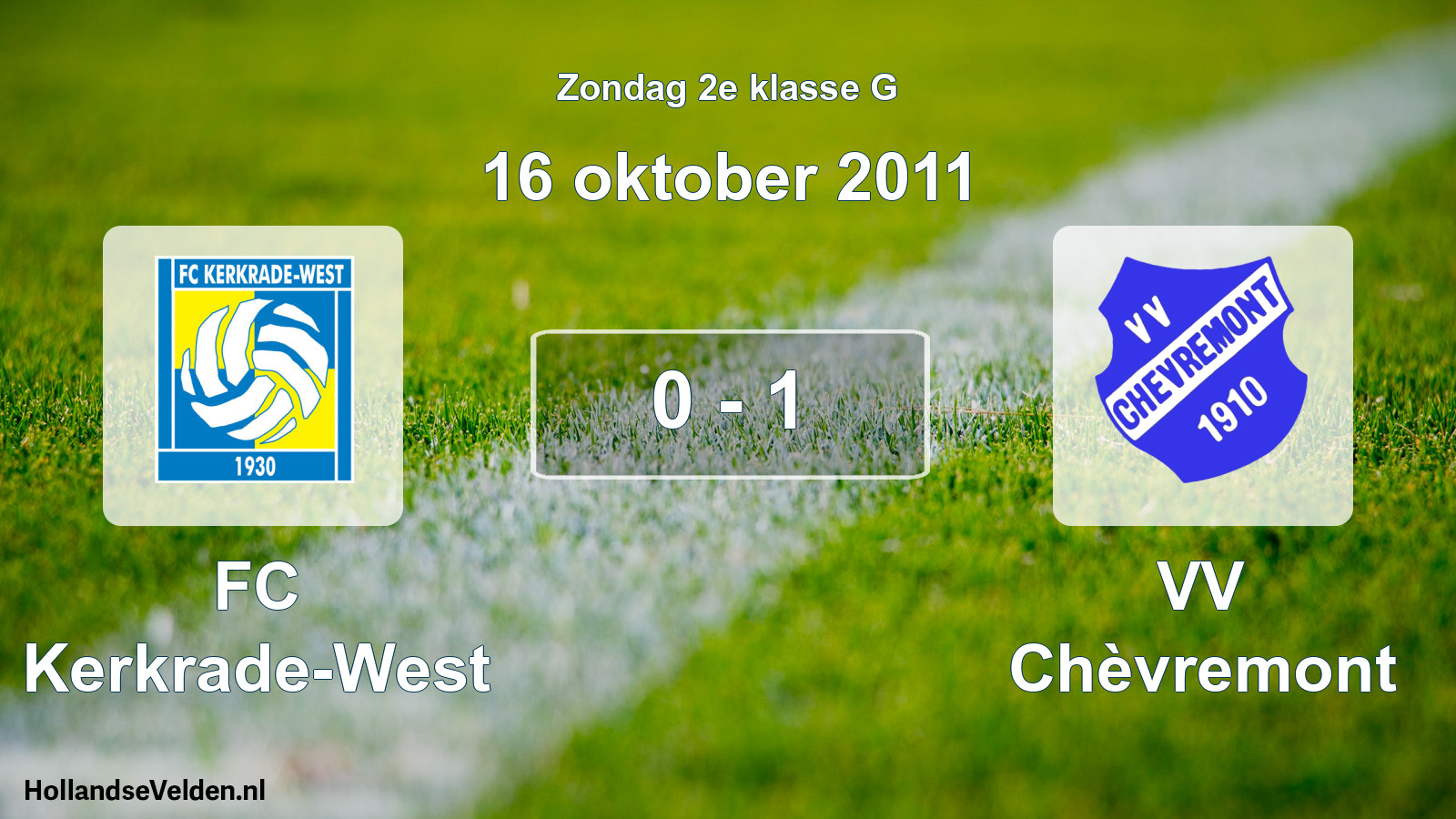 Total number of matches played: FC Kerkrade-West - VV Chèvremont 0 - 1 (16 October 2011)