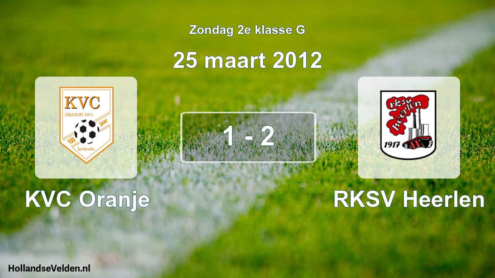 Total number of matches played: KVC Oranje - RKSV Heerlen 1 - 2 (25 March 2012)