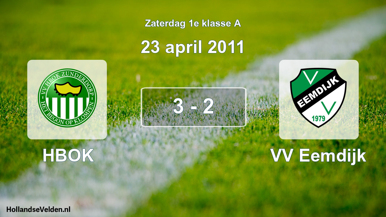 Total number of matches played: HBOK - VV Eemdijk 3 - 2 (23 April 2011)