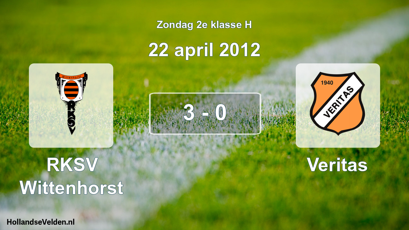 Total number of matches played: RKSV Wittenhorst - Veritas 3 - 0 (22 April 2012)