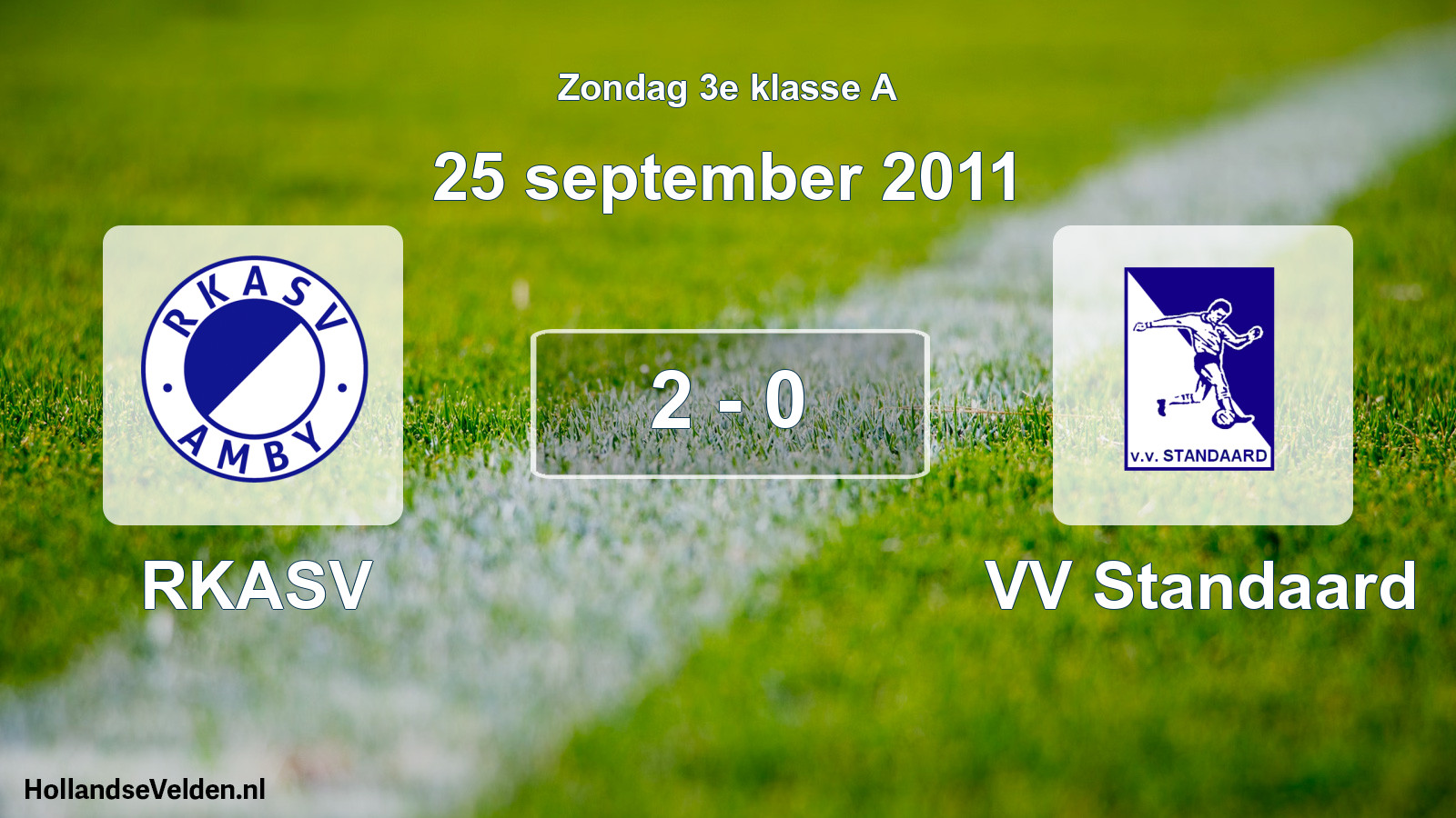 Total number of matches played: RKASV - VV Standaard 2 - 0 (25 September 2011)