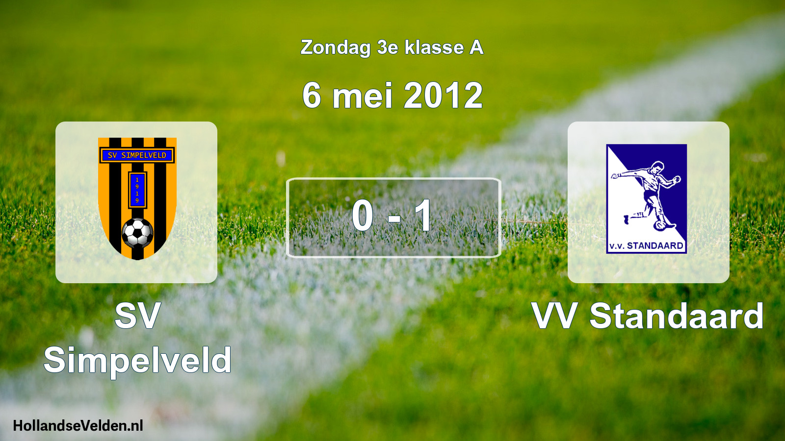Total number of matches played: SV Simpelveld - VV Standaard 0 - 1 (6 May 2012)