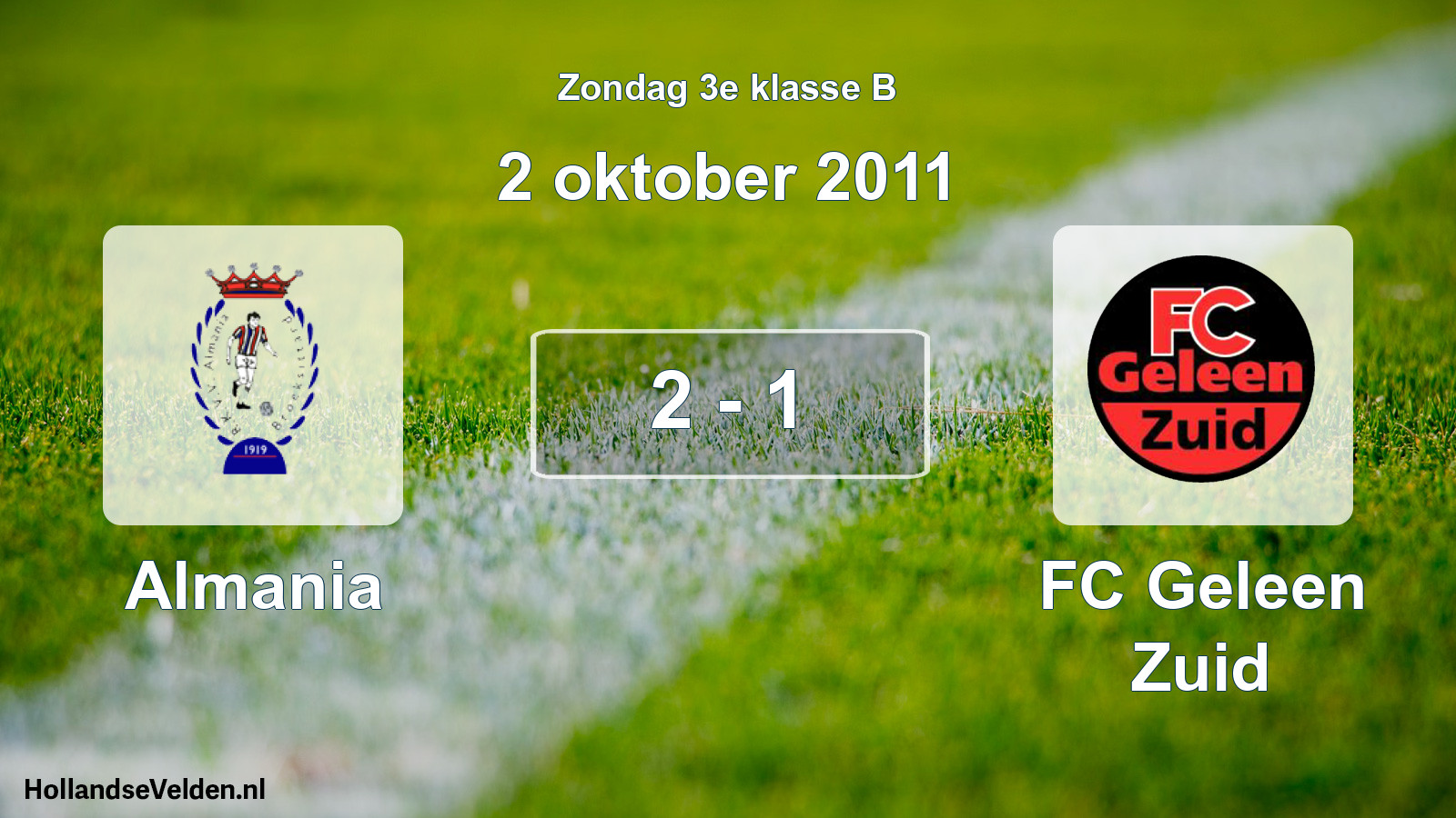 Total number of matches played: Almania - FC Geleen Zuid 2 - 1 (2 October 2011)