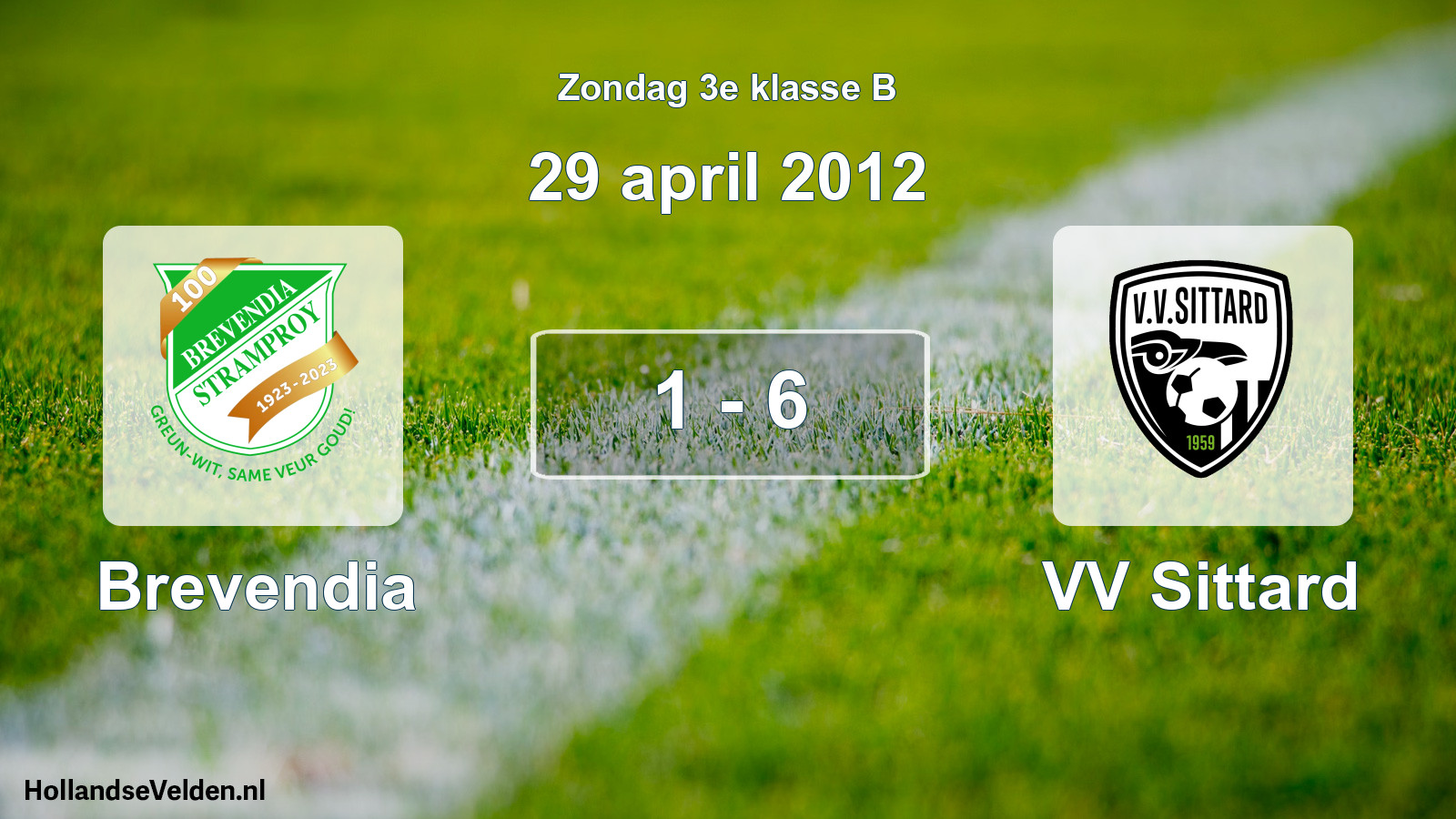 Total number of matches played: Brevendia - VV Sittard 1 - 6 (29 April 2012)