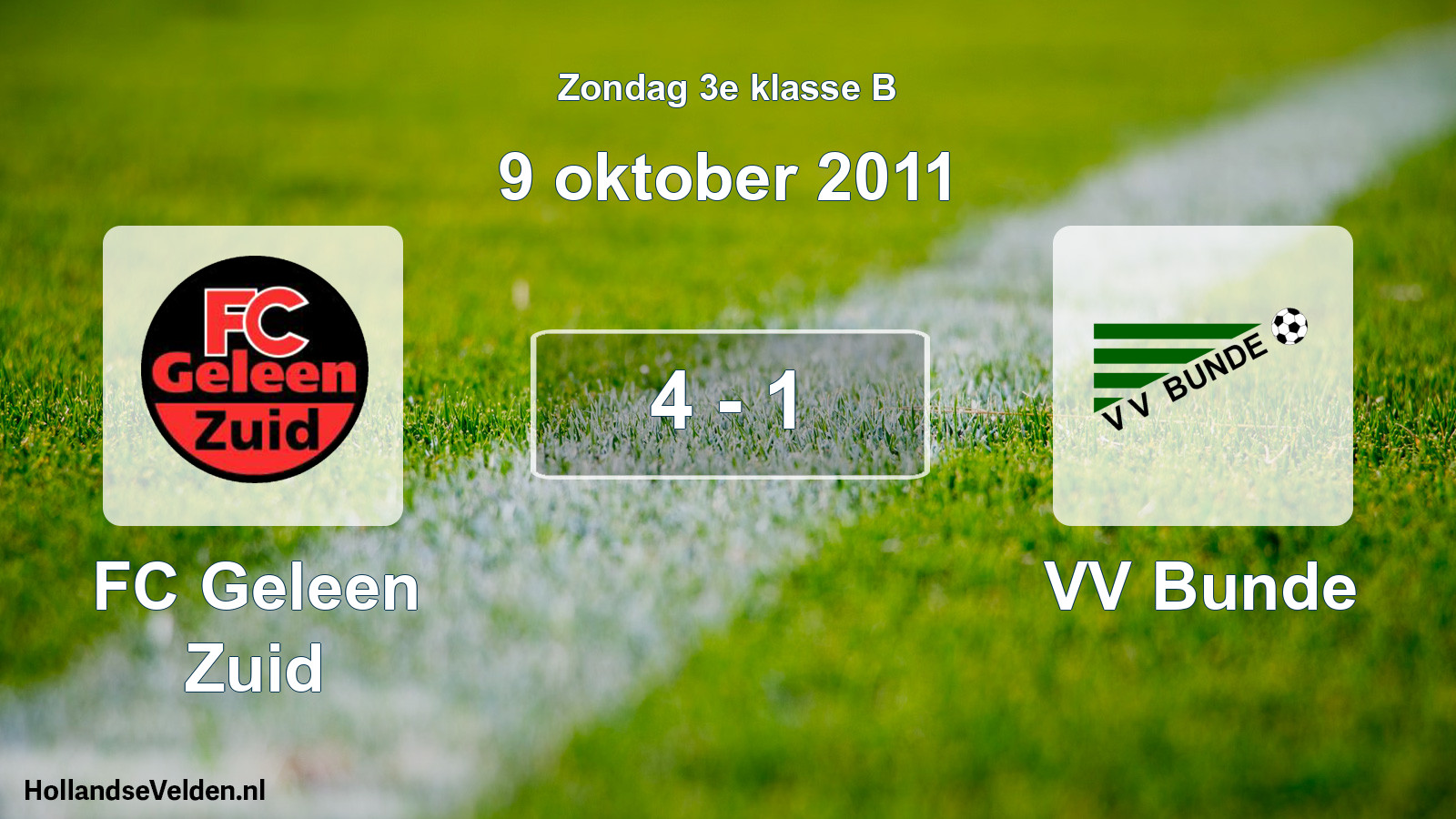 Total number of matches played: FC Geleen Zuid - VV Bunde 4 - 1 (9 October 2011)