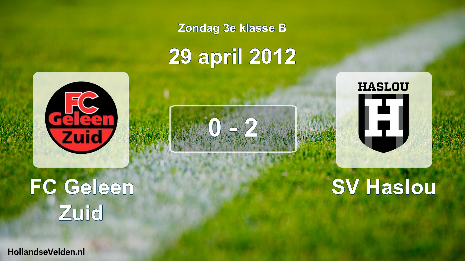 Total number of matches played: FC Geleen Zuid - SV Haslou 0 - 2 (29 April 2012)
