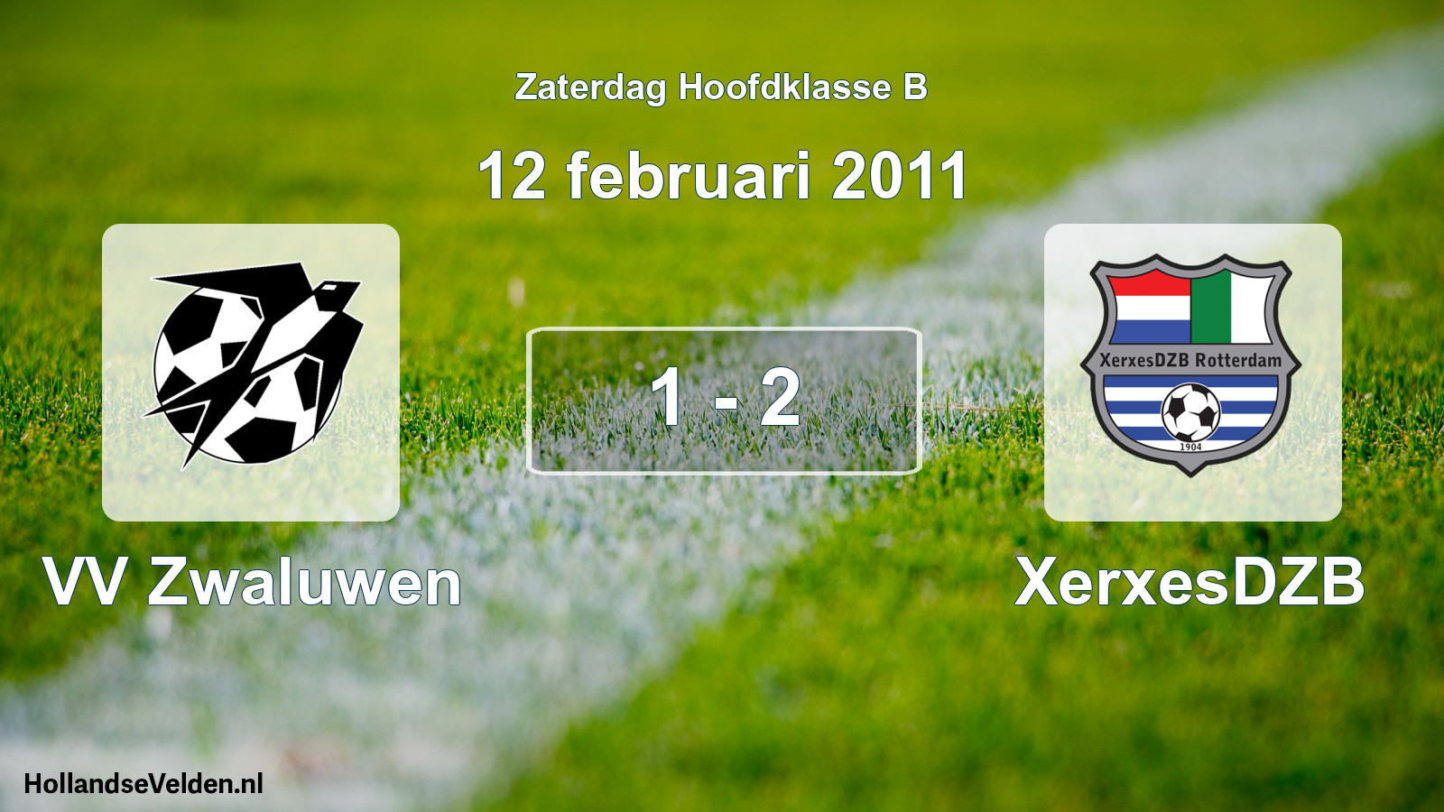 Total number of matches played: VV Zwaluwen - XerxesDZB 1 - 2 (12 February 2011)