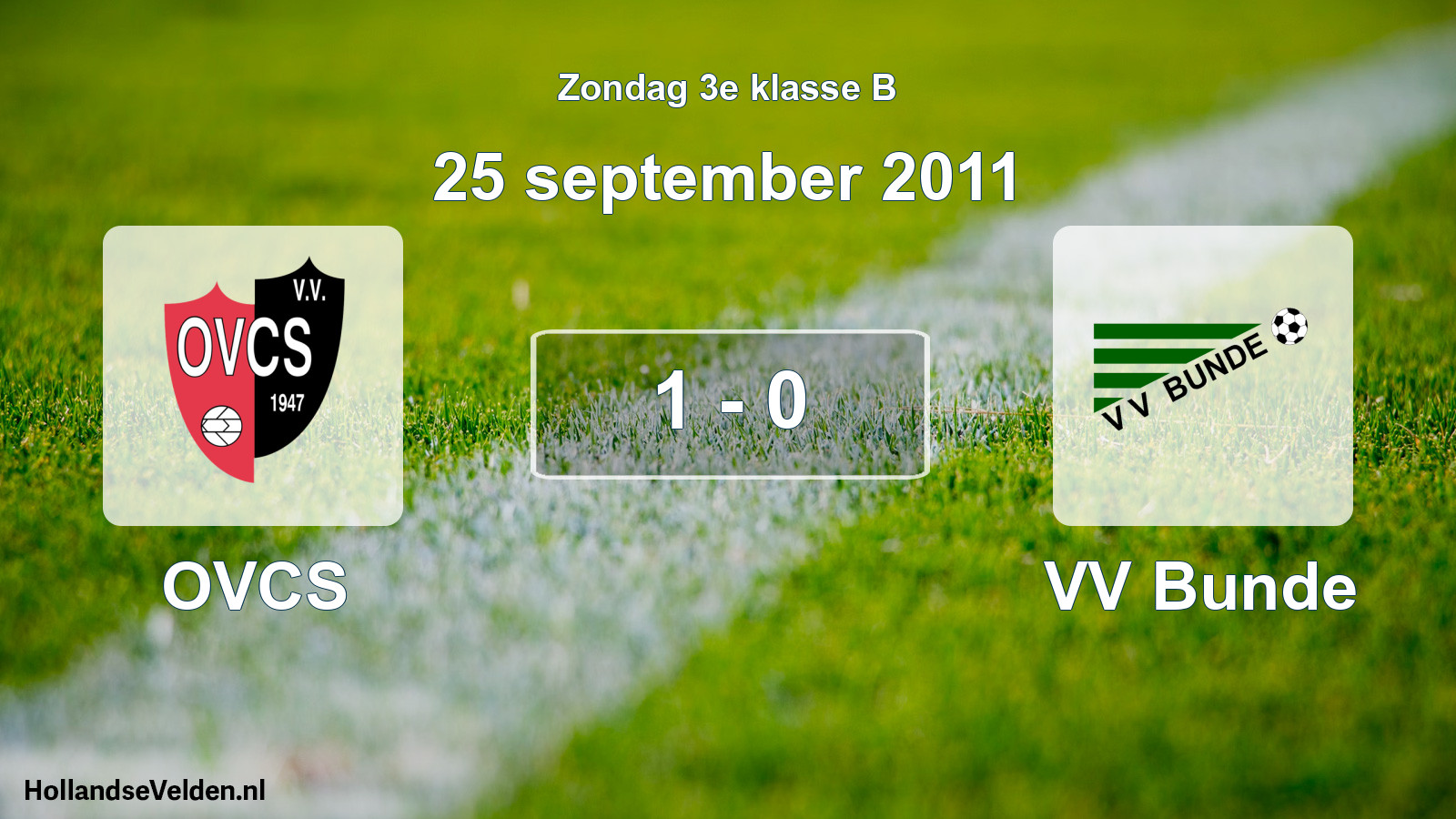 Total number of matches played: OVCS - VV Bunde 1 - 0 (25 September 2011)