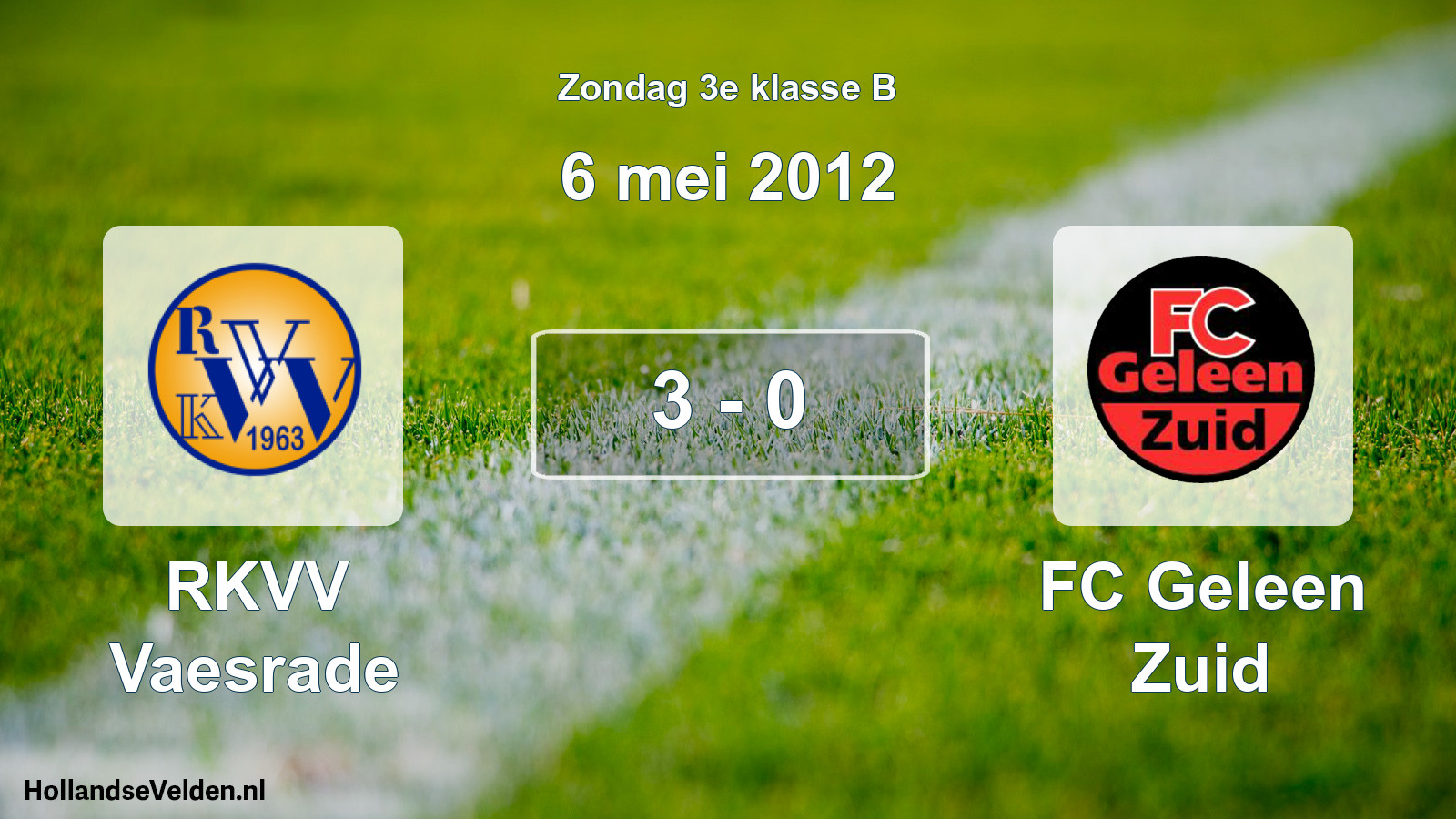 Total number of matches played: RKVV Vaesrade - FC Geleen Zuid 3 - 0 (6 May 2012)