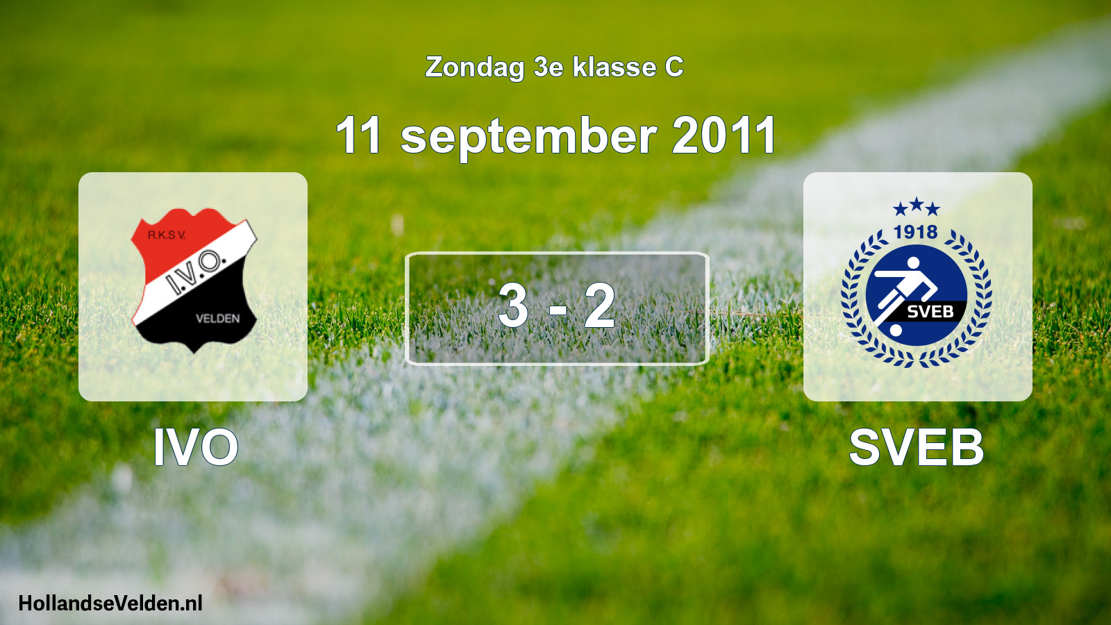 Total number of matches played: IVO - SVEB 3 - 2 (11 September 2011)