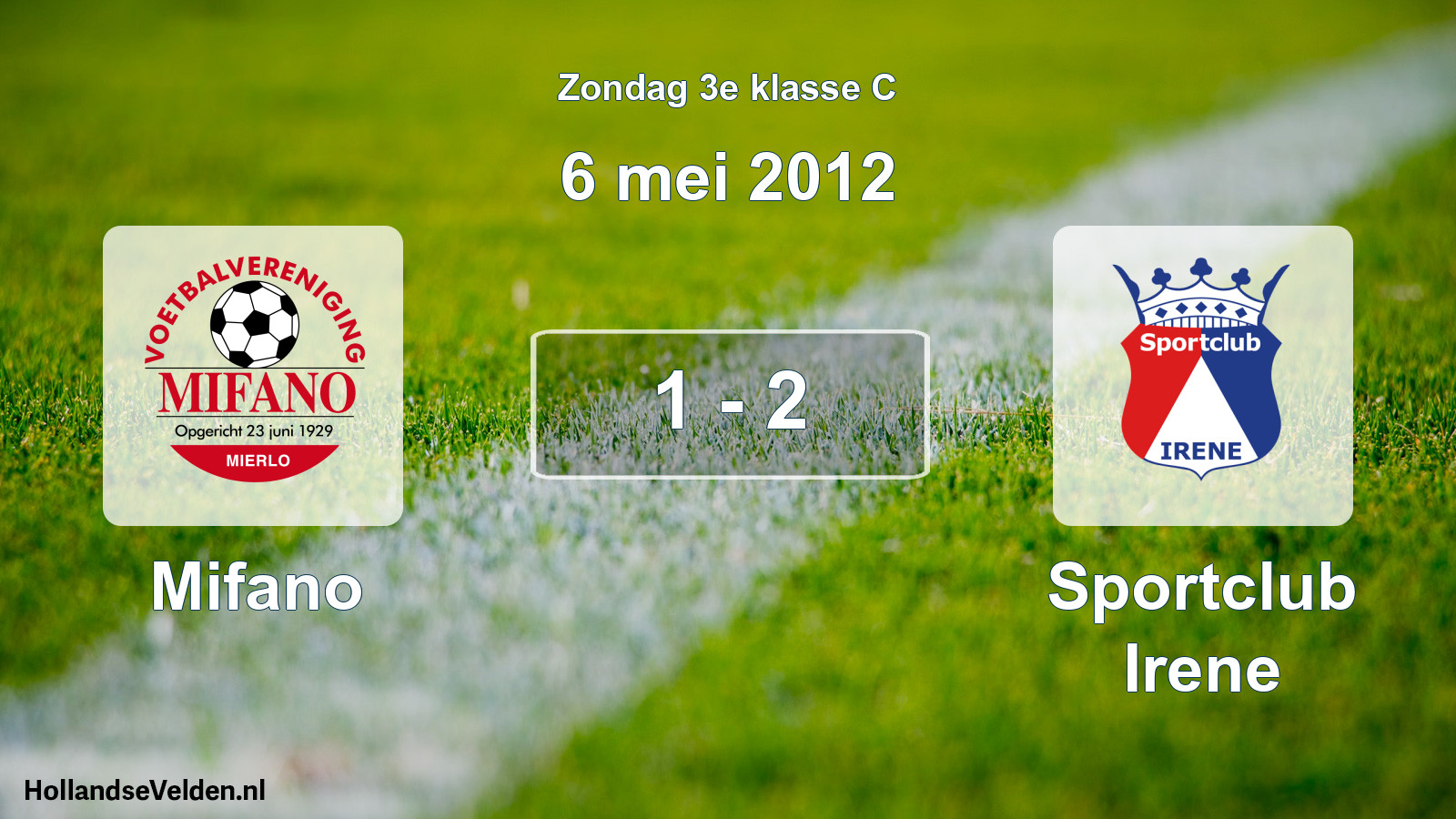 Total number of matches played: Mifano - Sportclub Irene 1 - 2 (6 May 2012)