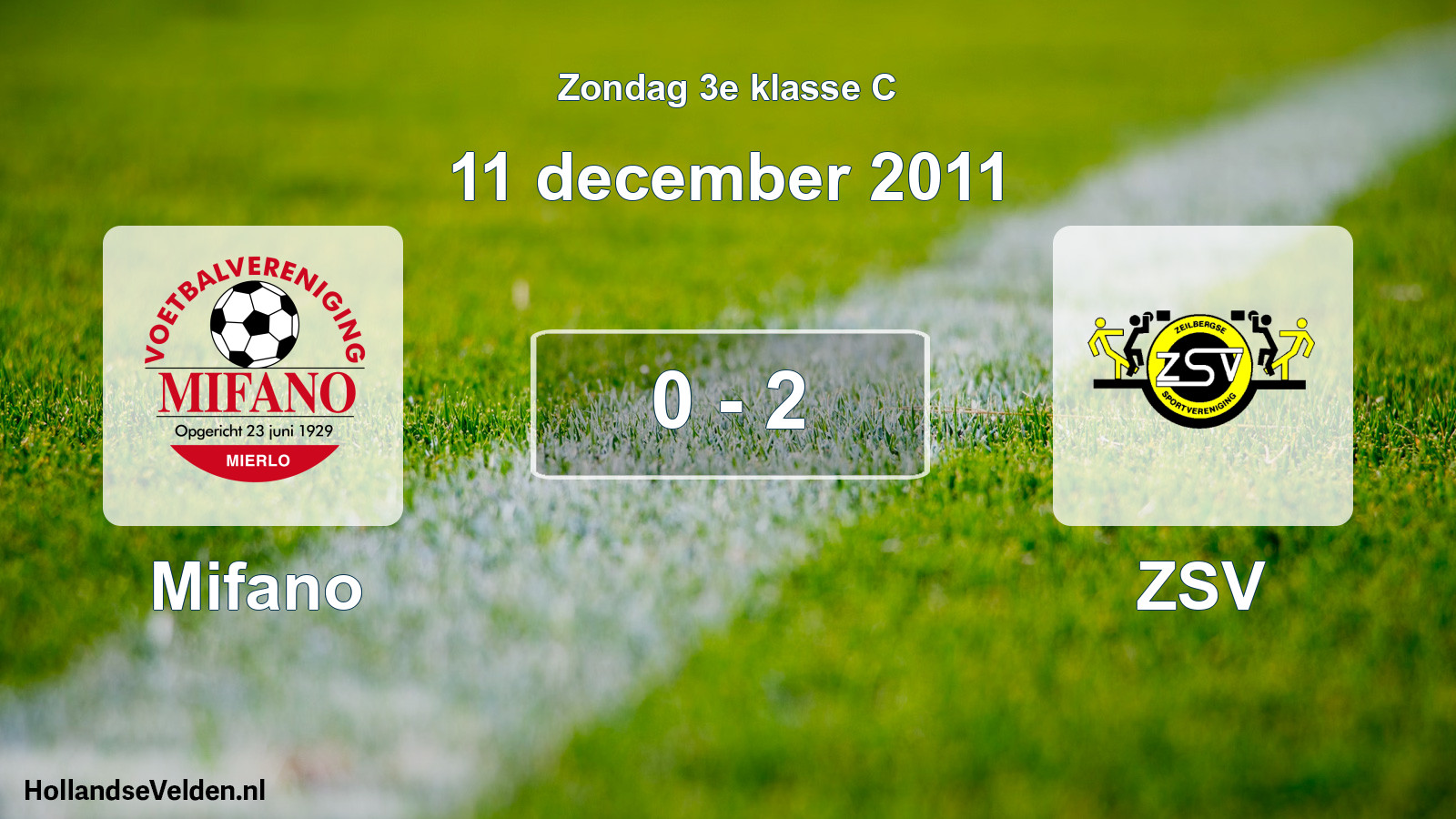 Total number of matches played: Mifano - ZSV 0 - 2 (11 December 2011)