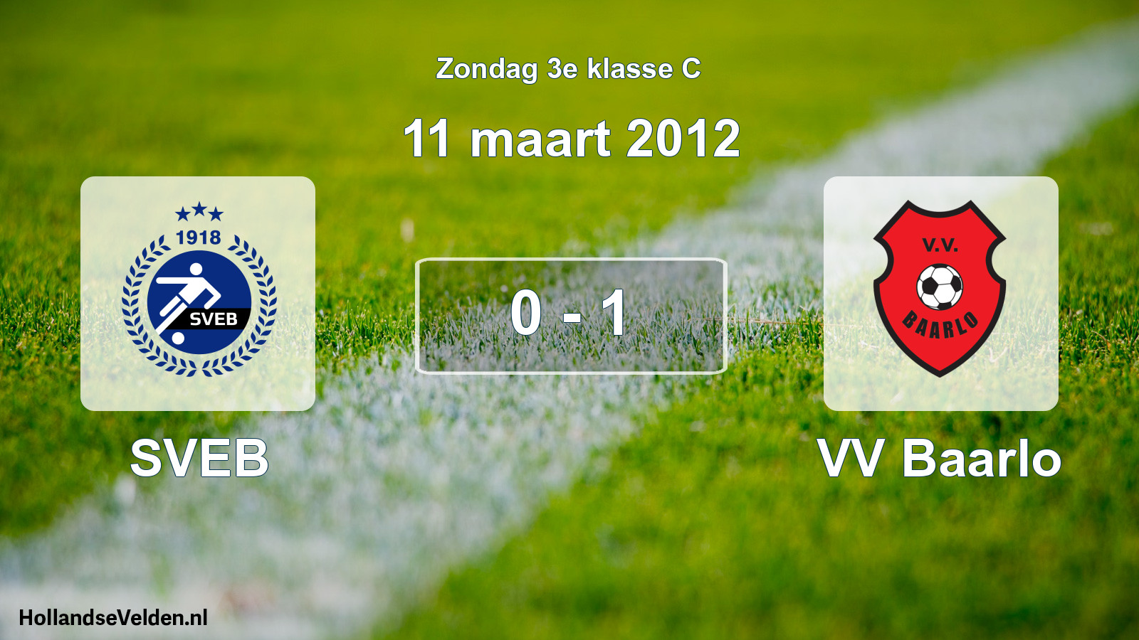 Total number of matches played: SVEB - VV Baarlo 0 - 1 (11 March 2012)