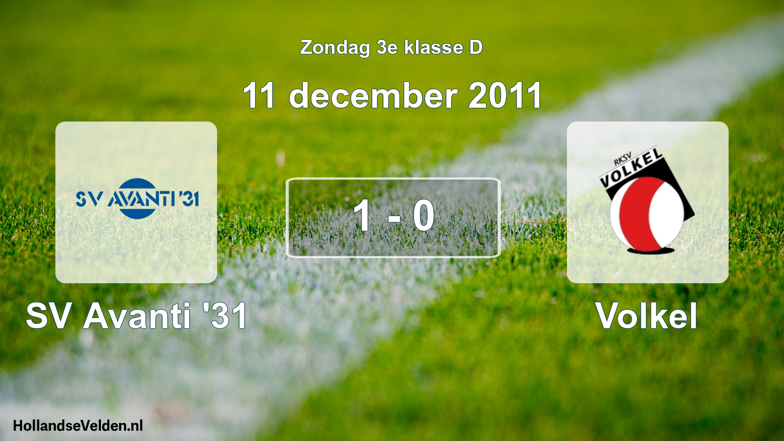 Total number of matches played: SV Avanti '31 - Volkel 1 - 0 (11 December 2011)