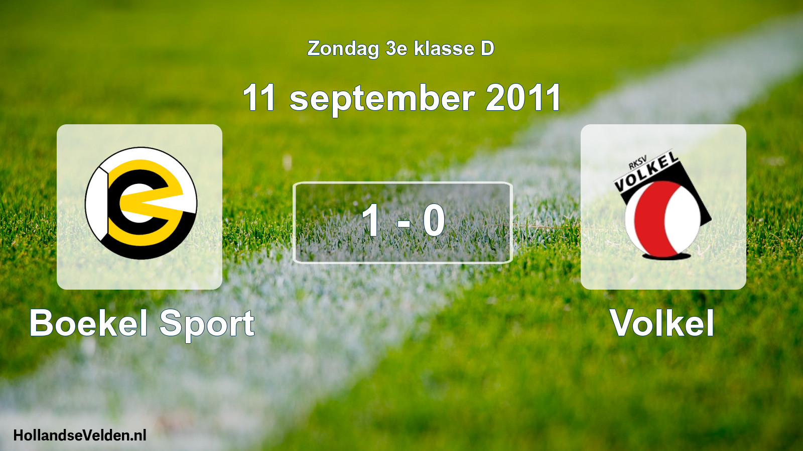 Total number of matches played: Boekel Sport - Volkel 1 - 0 (11 September 2011)