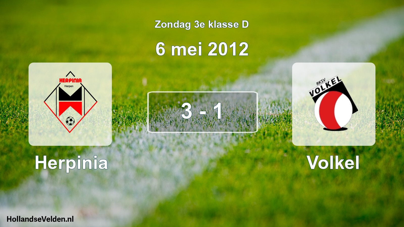 Total number of matches played: Herpinia - Volkel 3 - 1 (6 May 2012)