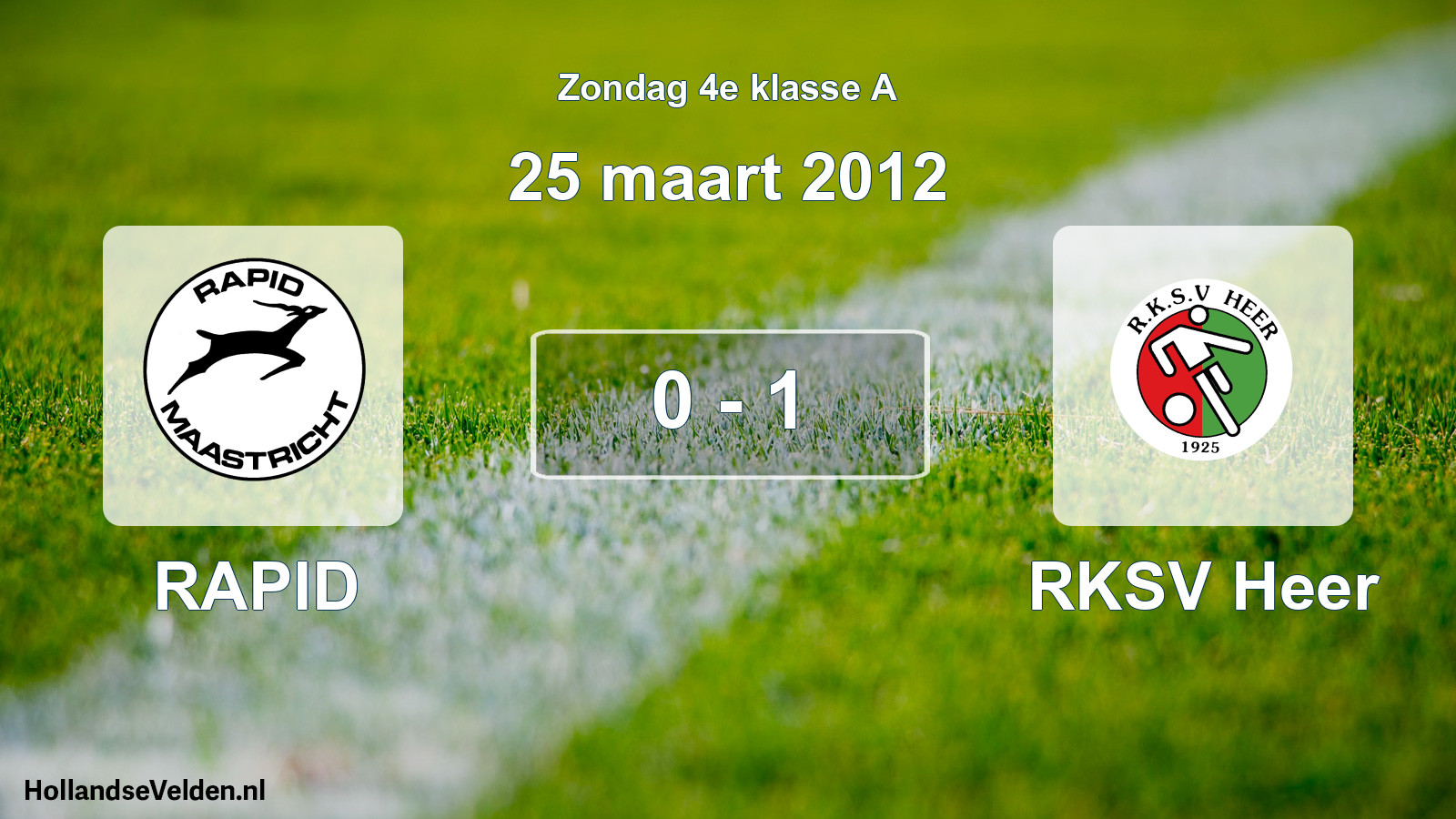 Total number of matches played: RAPID - RKSV Heer 0 - 1 (25 March 2012)