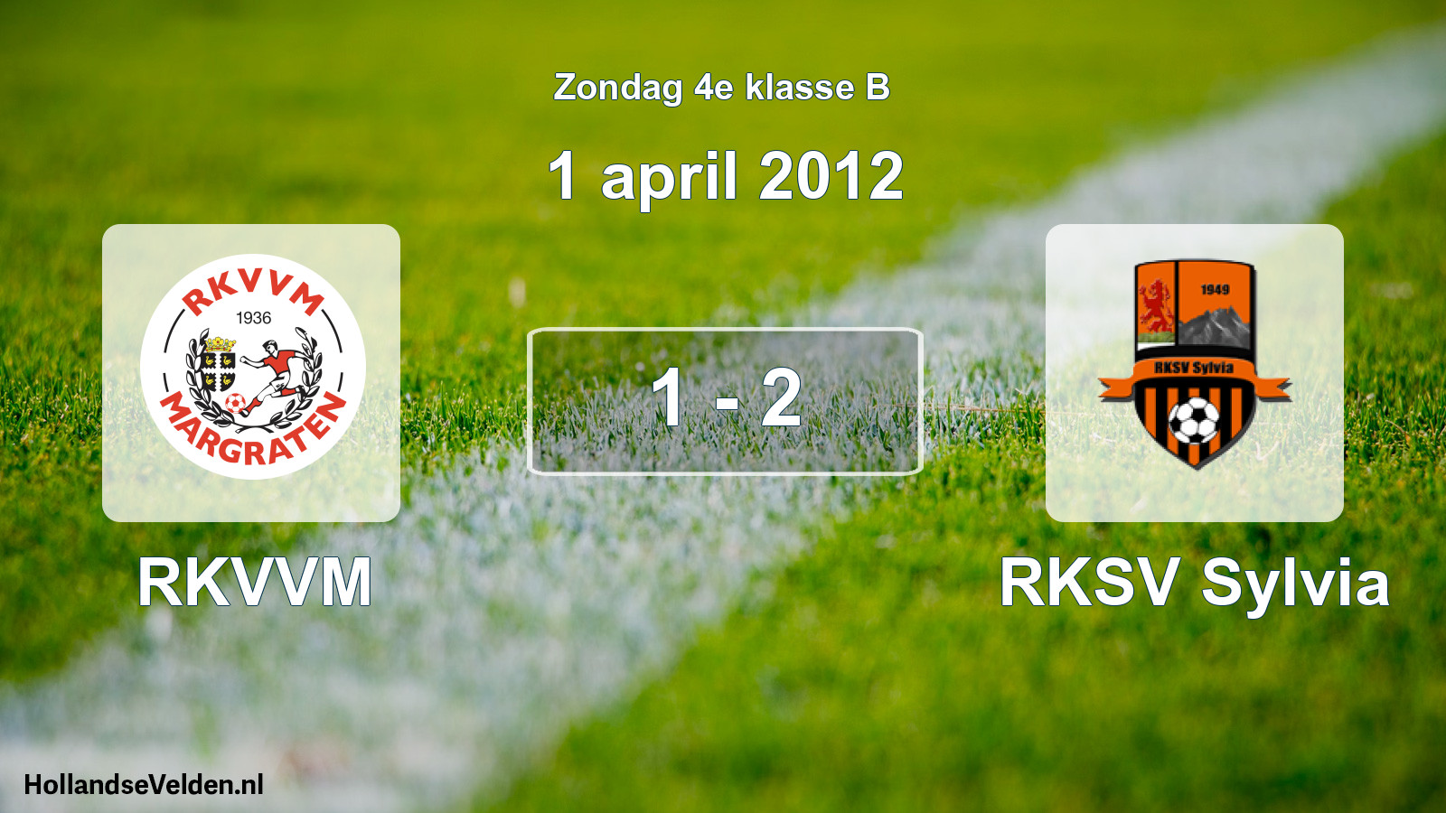 Total number of matches played: RKVVM - RKSV Sylvia 1 - 2 (1 April 2012)