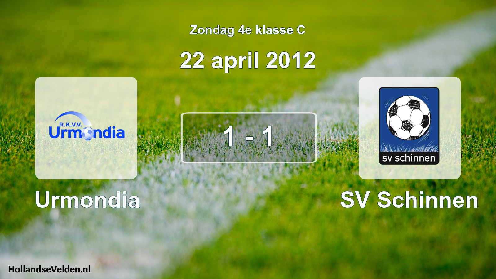 Total number of matches played: Urmondia - SV Schinnen 1 - 1 (22 April 2012)