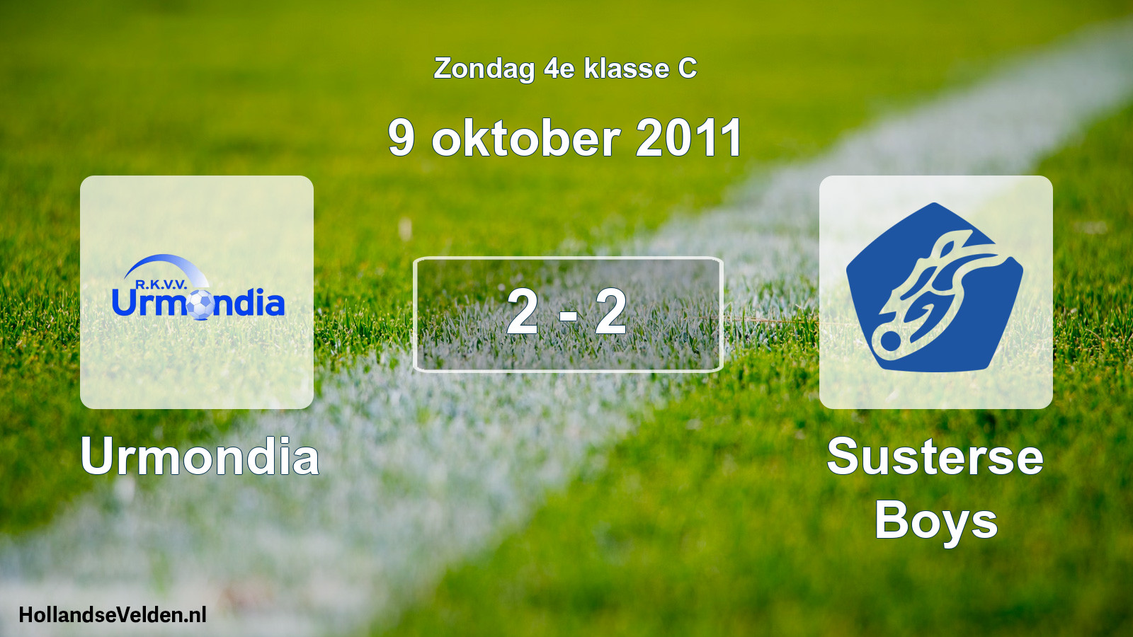 Total number of matches played: Urmondia - Susterse Boys 2 - 2 (9 October 2011)
