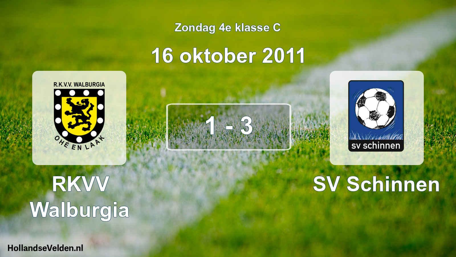 Total number of matches played: RKVV Walburgia - SV Schinnen 1 - 3 (16 October 2011)