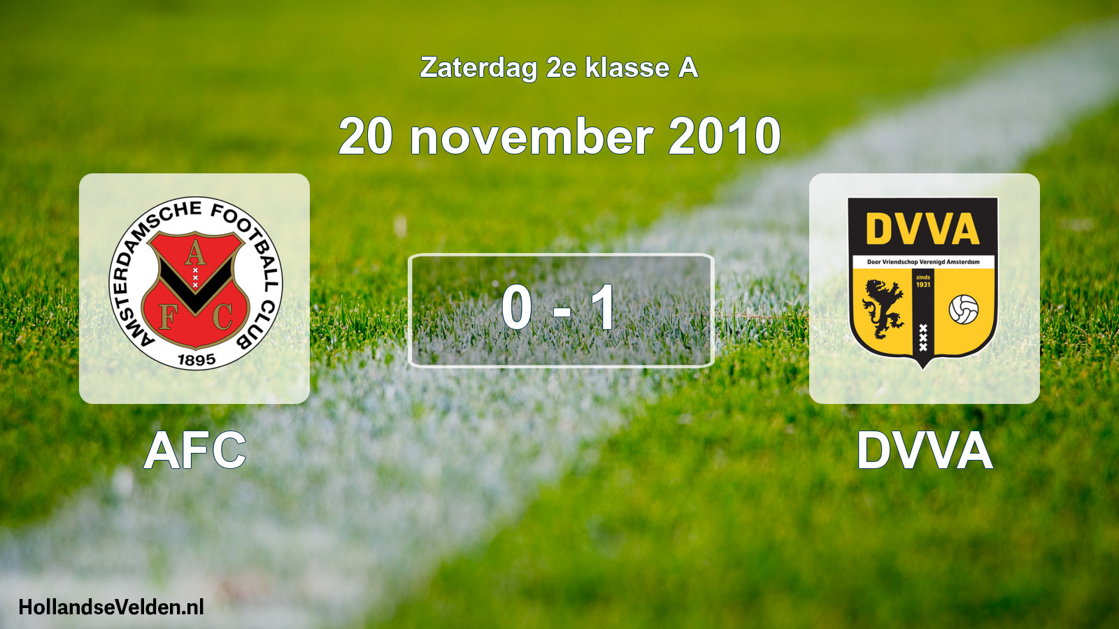 Total number of matches played: AFC - DVVA 0 - 1 (20 November 2010)