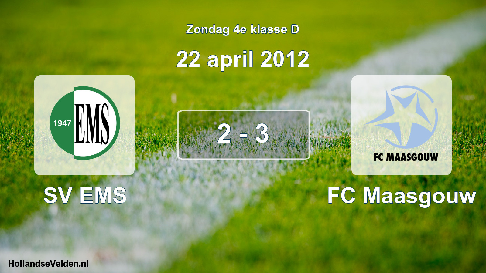 Total number of matches played: SV EMS - FC Maasgouw 2 - 3 (22 April 2012)