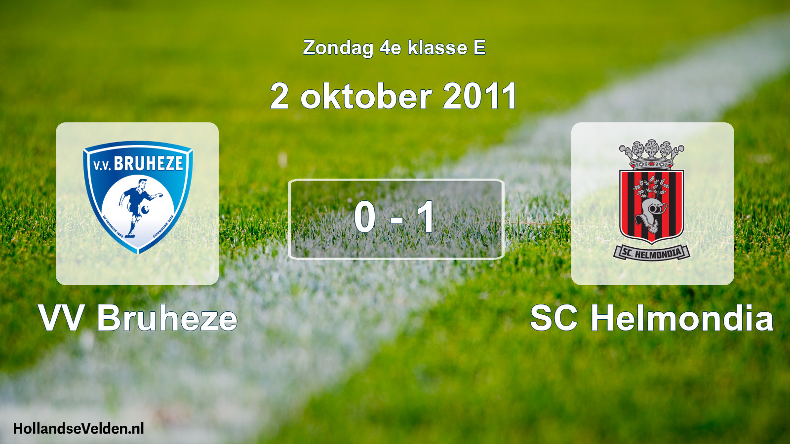 Total number of matches played: VV Bruheze - SC Helmondia 0 - 1 (2 October 2011)