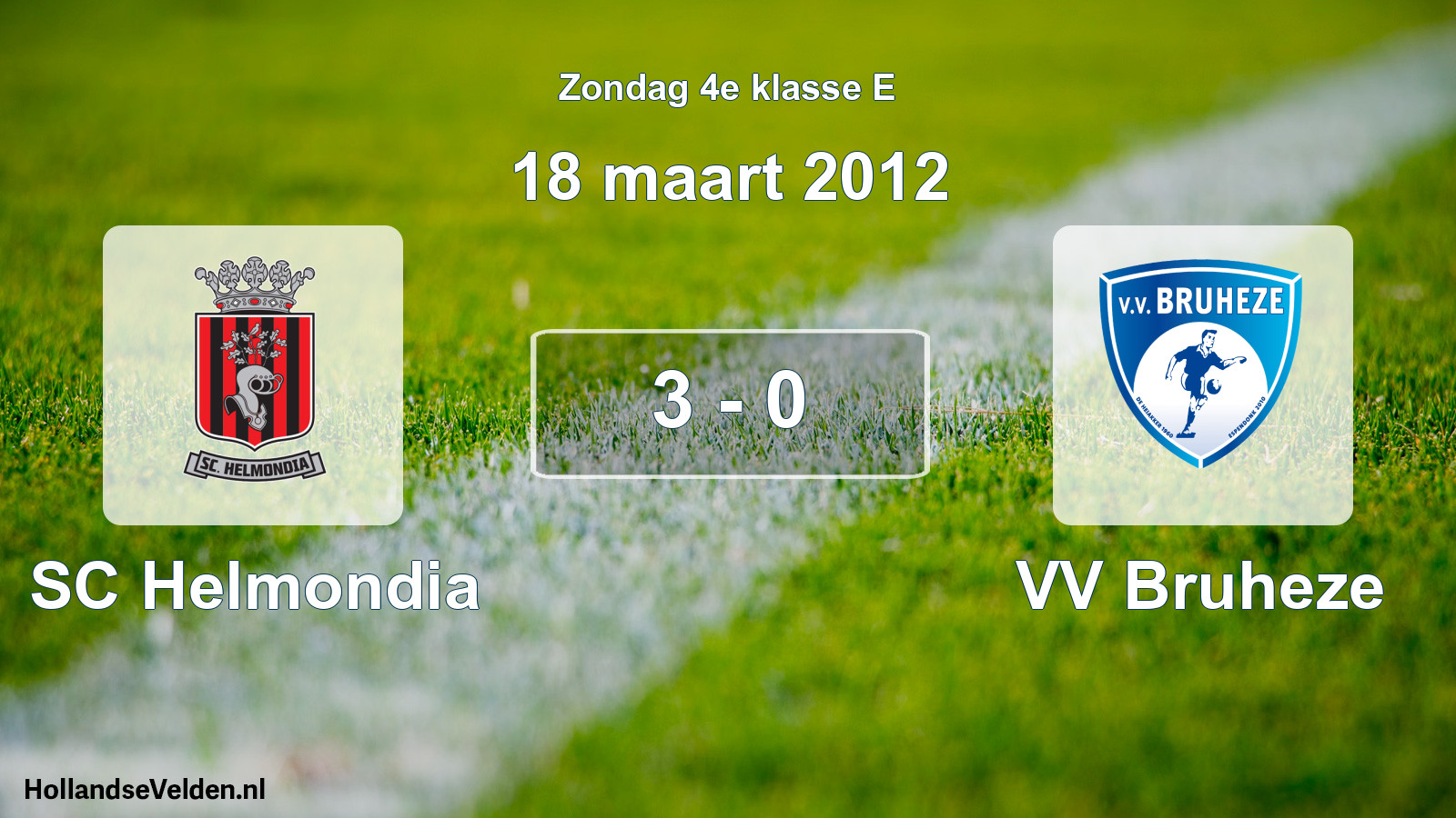 Total number of matches played: SC Helmondia - VV Bruheze 3 - 0 (18 March 2012)