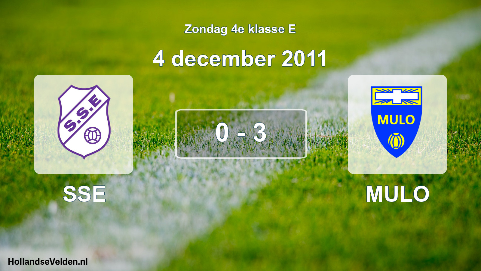 Total number of matches played: SSE - MULO 0 - 3 (4 December 2011)
