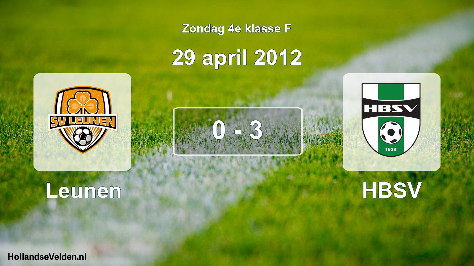 Total number of matches played: Leunen - HBSV 0 - 3 (29 April 2012)