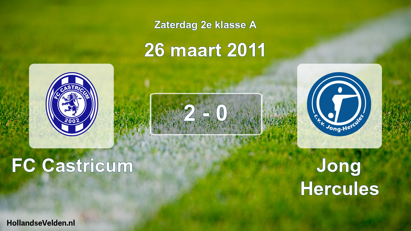 Total number of matches played: FC Castricum - Jong Hercules 2 - 0 (26 March 2011)