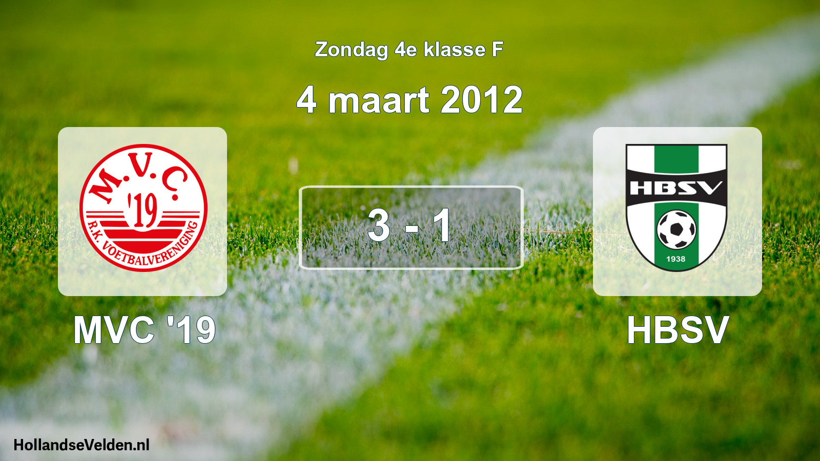 Total number of matches played: MVC '19 - HBSV 3 - 1 (4 March 2012)