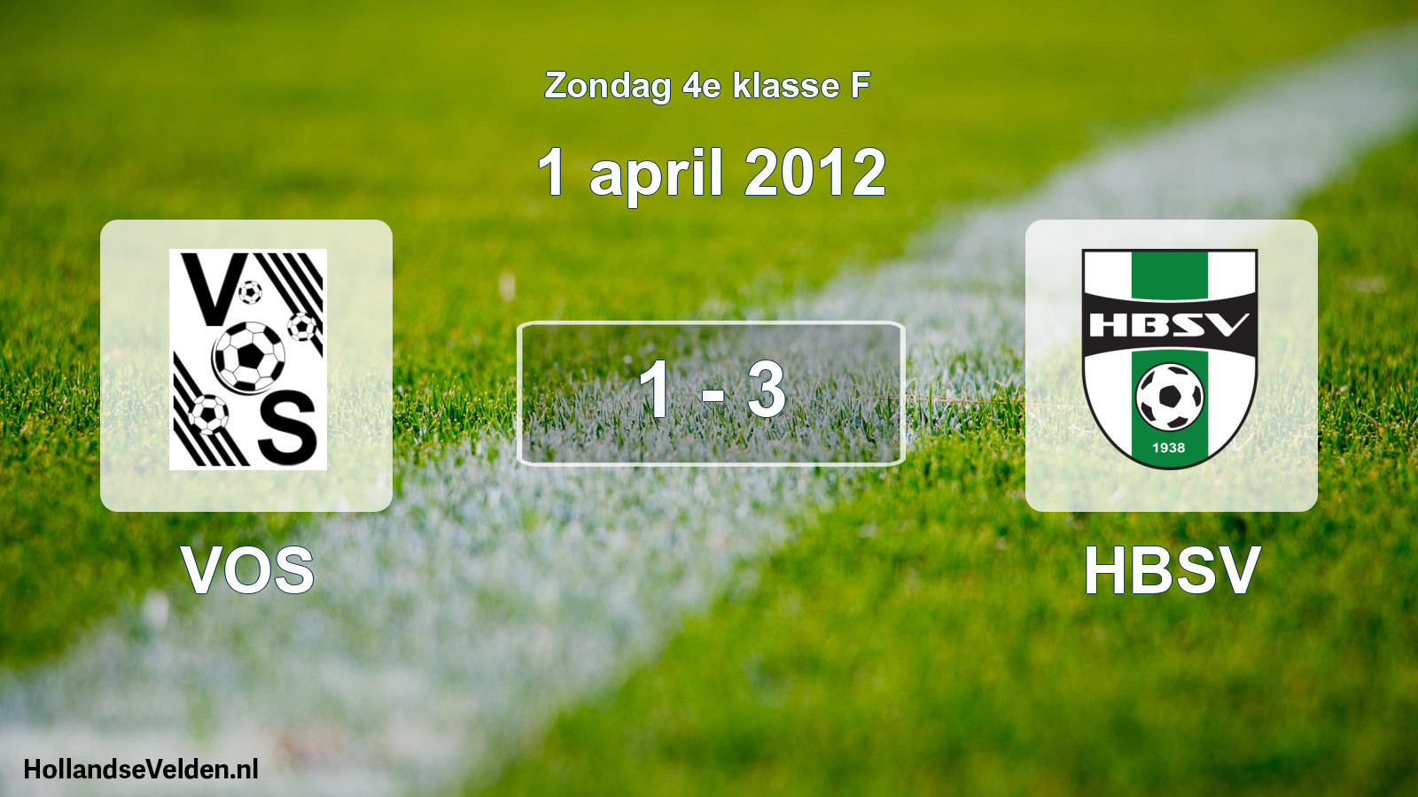 Total number of matches played: VOS - HBSV 1 - 3 (1 April 2012)