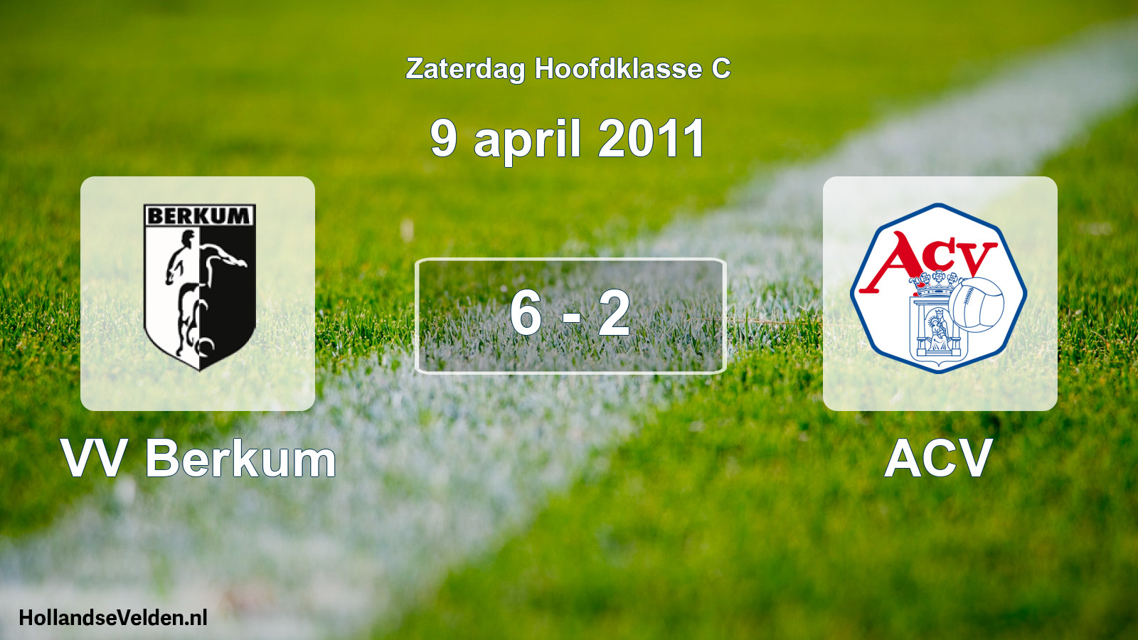 Total number of matches played: VV Berkum - ACV 6 - 2 (9 April 2011)