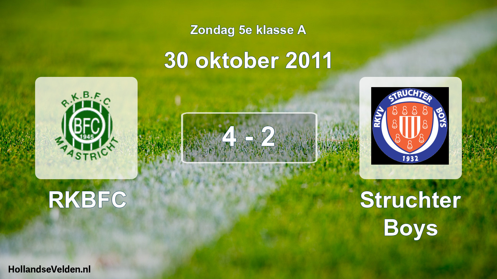 Total number of matches played: RKBFC - Struchter Boys 4 - 2 (30 October 2011)