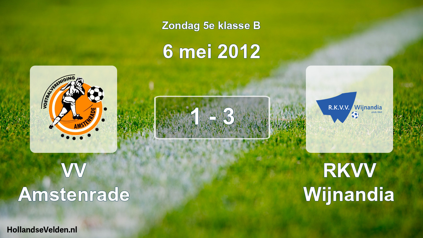 Total number of matches played: VV Amstenrade - RKVV Wijnandia 1 - 3 (6 May 2012)