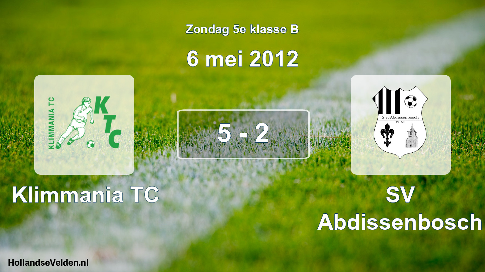 Total number of matches played: Klimmania TC - SV Abdissenbosch 5 - 2 (6 May 2012)