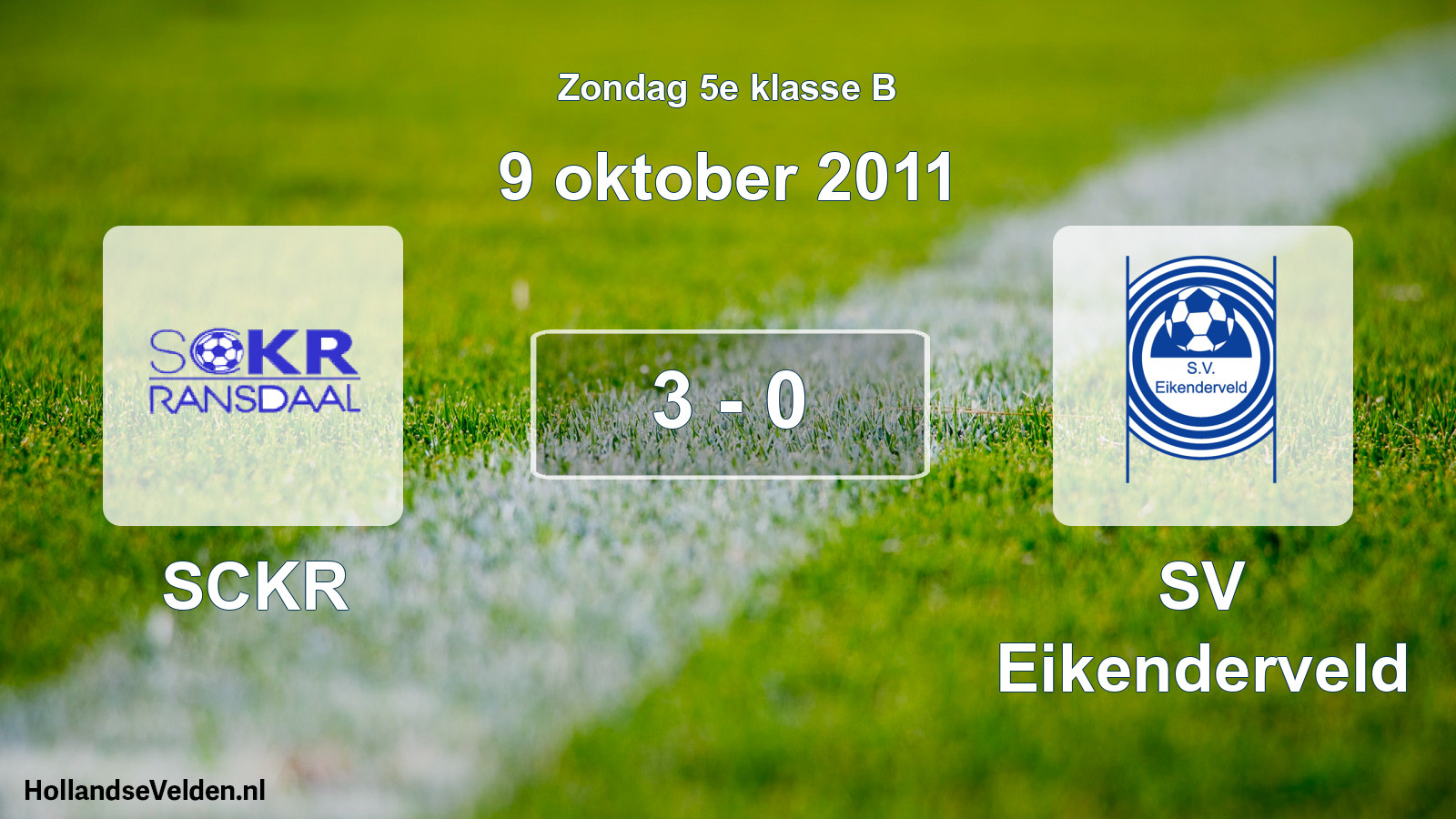 Total number of matches played: SCKR - SV Eikenderveld 3 - 0 (9 October 2011)