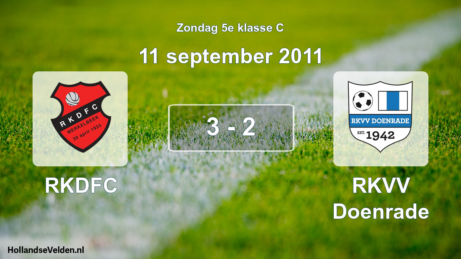 Total number of matches played: RKDFC - RKVV Doenrade 3 - 2 (11 September 2011)