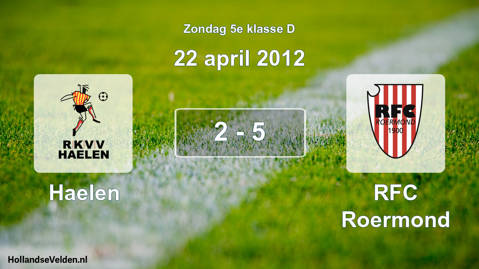 Total number of matches played: Haelen - RFC Roermond 2 - 5 (22 April 2012)