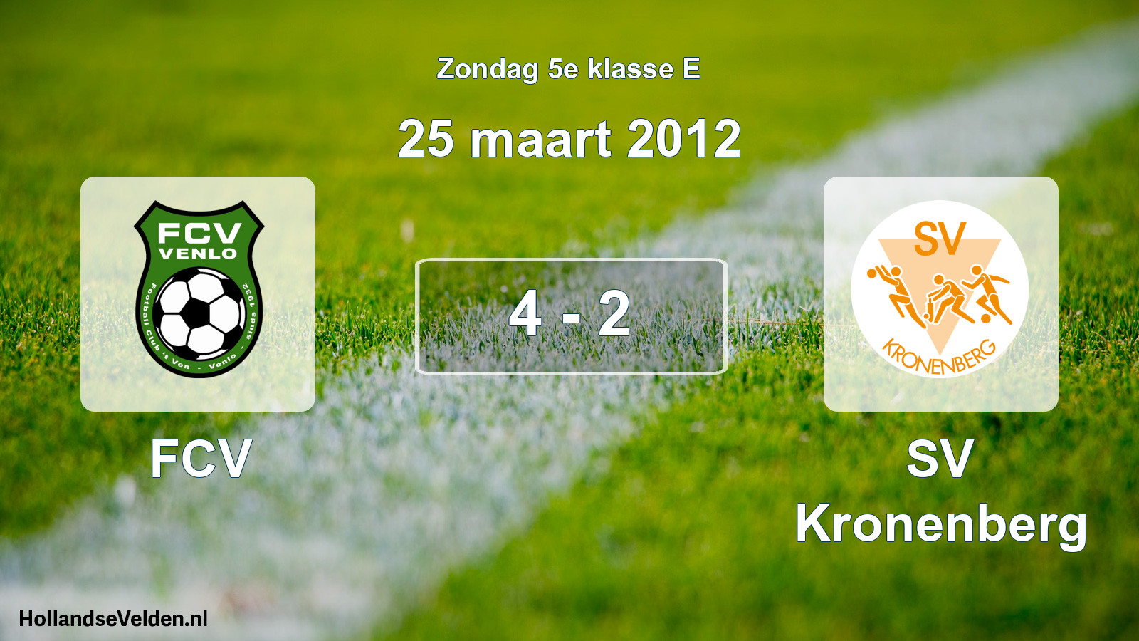 Total number of matches played: FCV - SV Kronenberg 4 - 2 (25 March 2012)