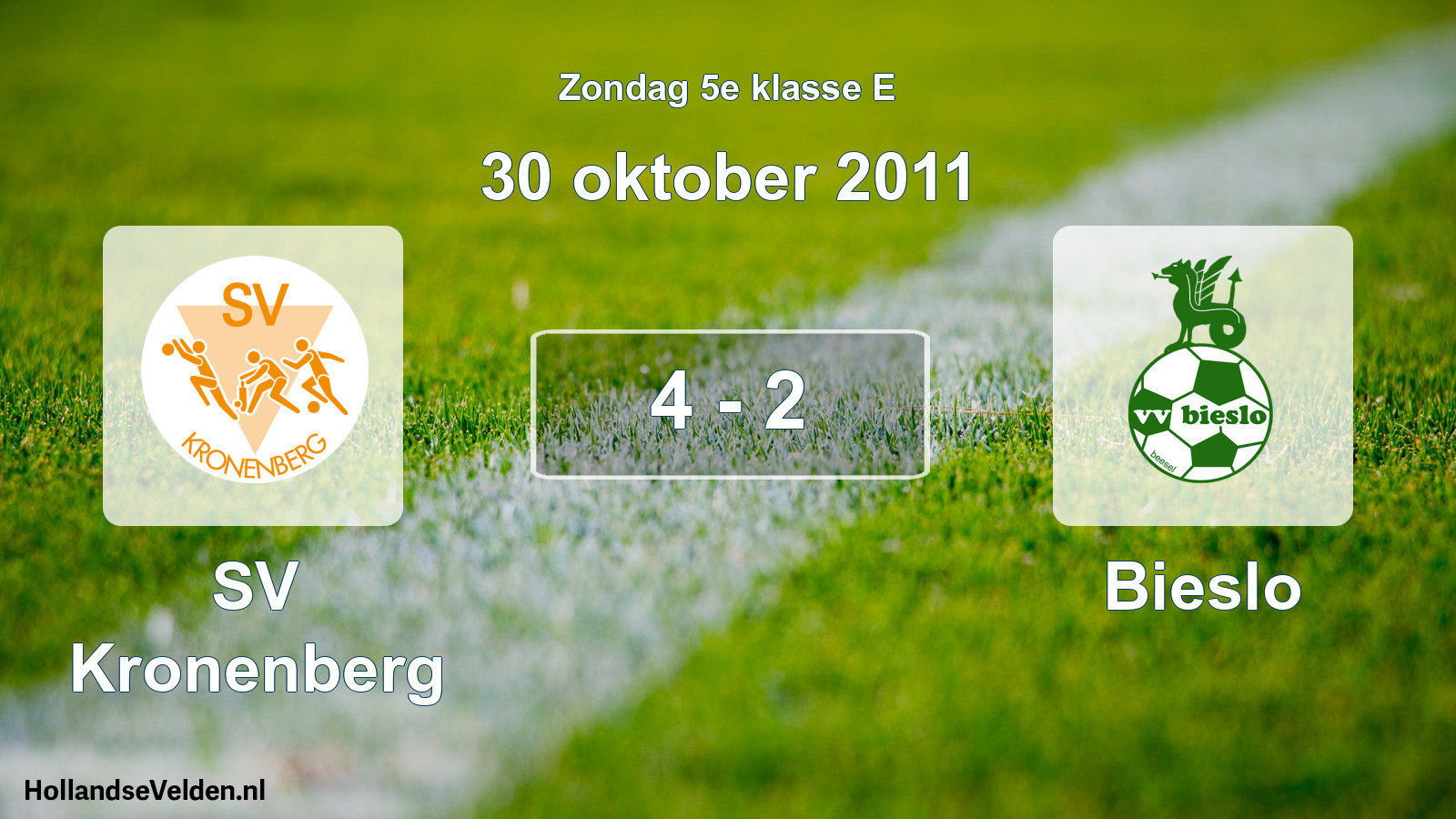 Total number of matches played: SV Kronenberg - Bieslo 4 - 2 (30 October 2011)
