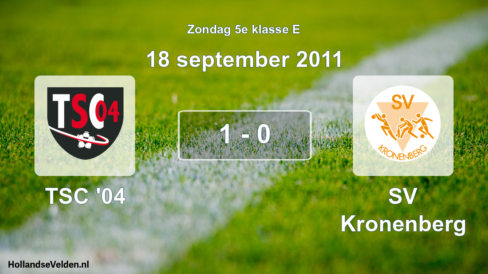 Total number of matches played: TSC '04 - SV Kronenberg 1 - 0 (18 September 2011)