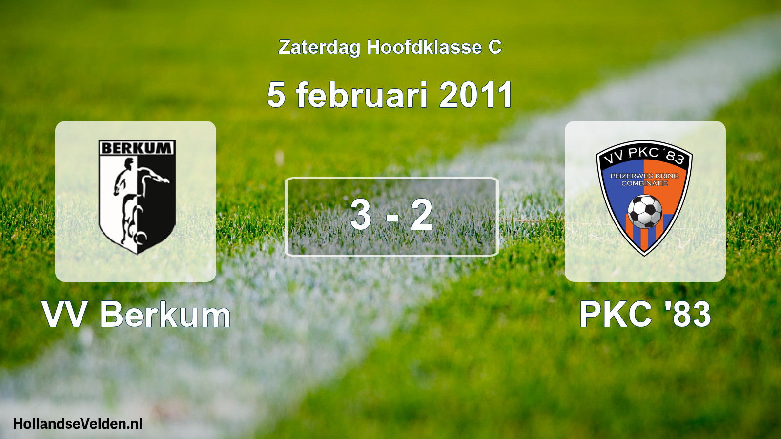 Total number of matches played: VV Berkum - PKC '83 3 - 2 (5 February 2011)